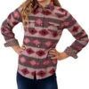 Roper Girls' Aztec Snap Shirt
