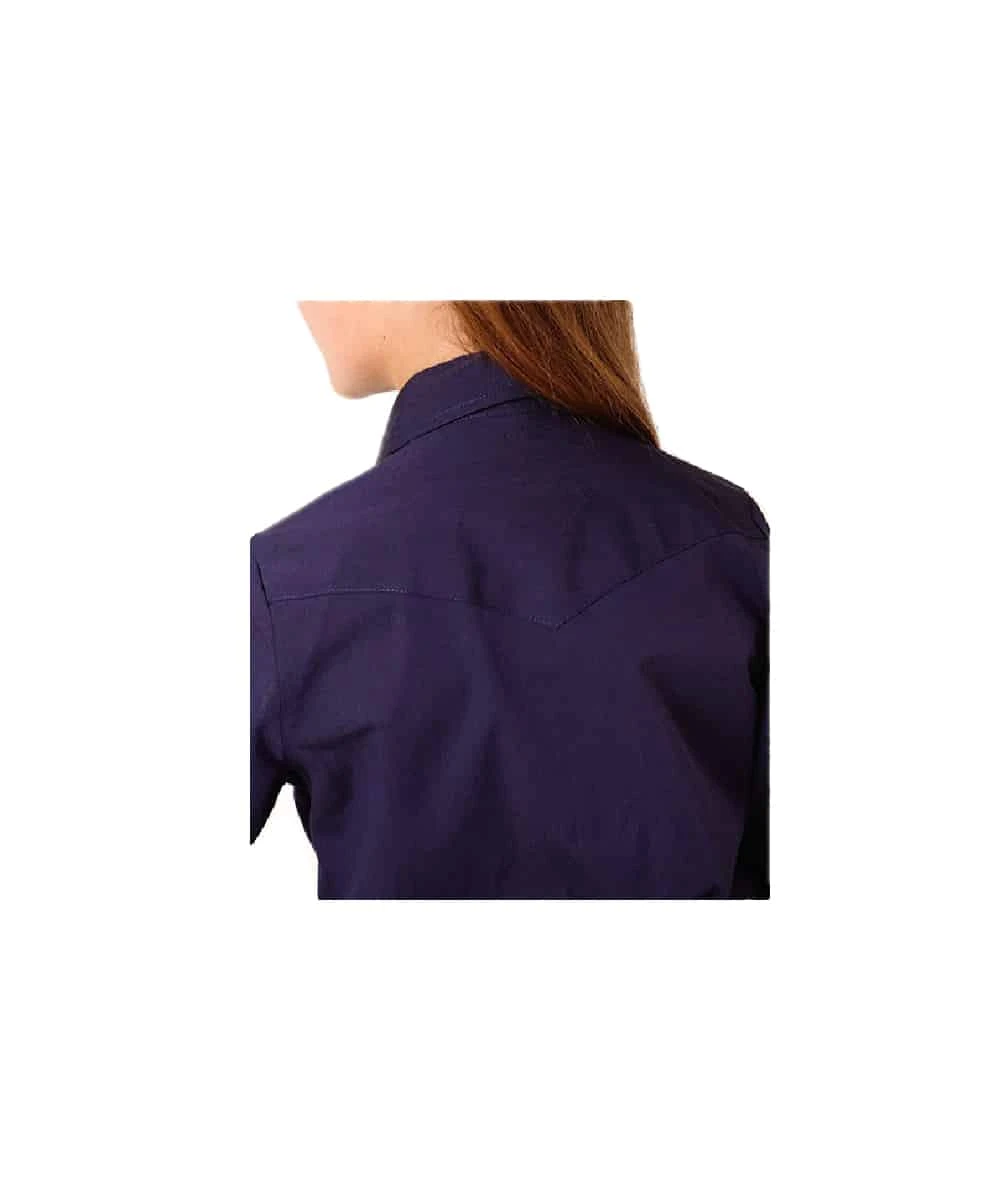 Roper Girls' Purple Snap Shirt 2 Roper Girls' Purple Snap Shirt - Image 2