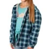 Roper Girls' Thermal Lined Flannel Snap Jacket