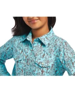 Ariat Girls' R.E.A.L. Bucking Bronc Snap Shirt 5 Ariat Girls' R.E.A.L. Bucking Bronc Snap Shirt -Fashion Shop 10040631 c