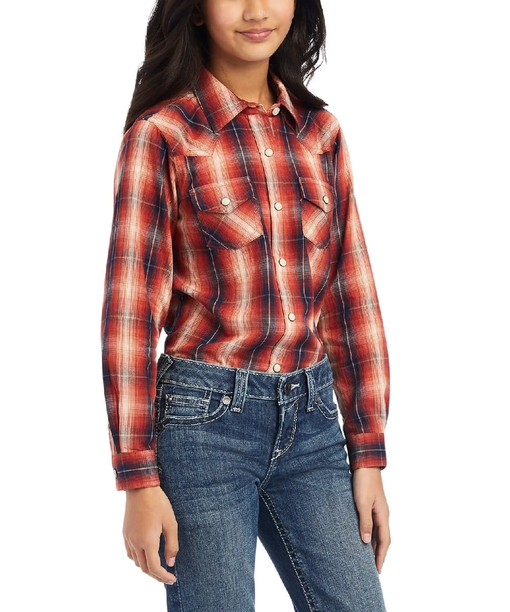 Ariat Girls' REAL Plaid Snap Shirt 1 Ariat Girls' REAL Plaid Snap Shirt