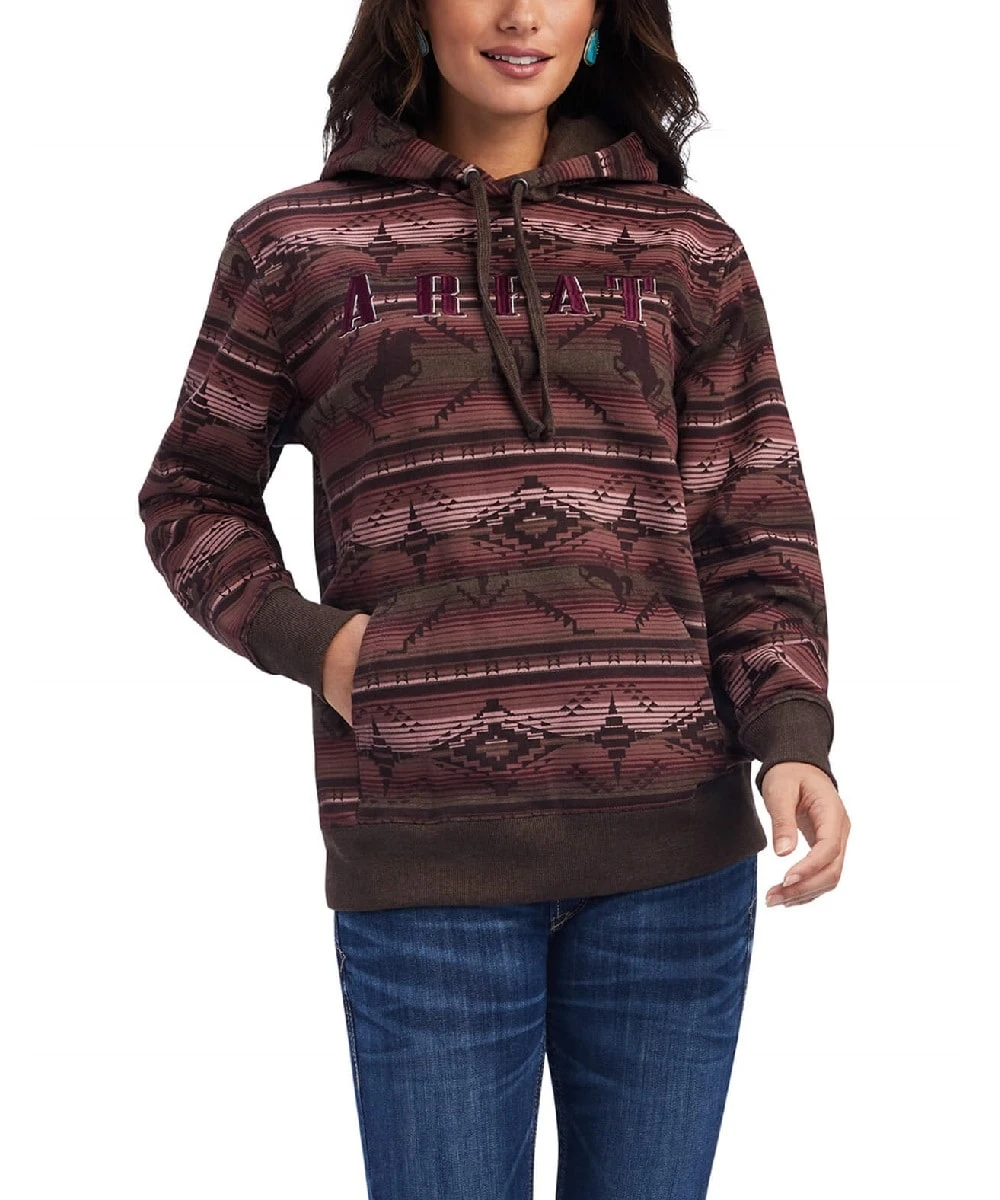 Ariat Women's REAL Allover Print Hoodie 1 Ariat Women's REAL Allover Print Hoodie