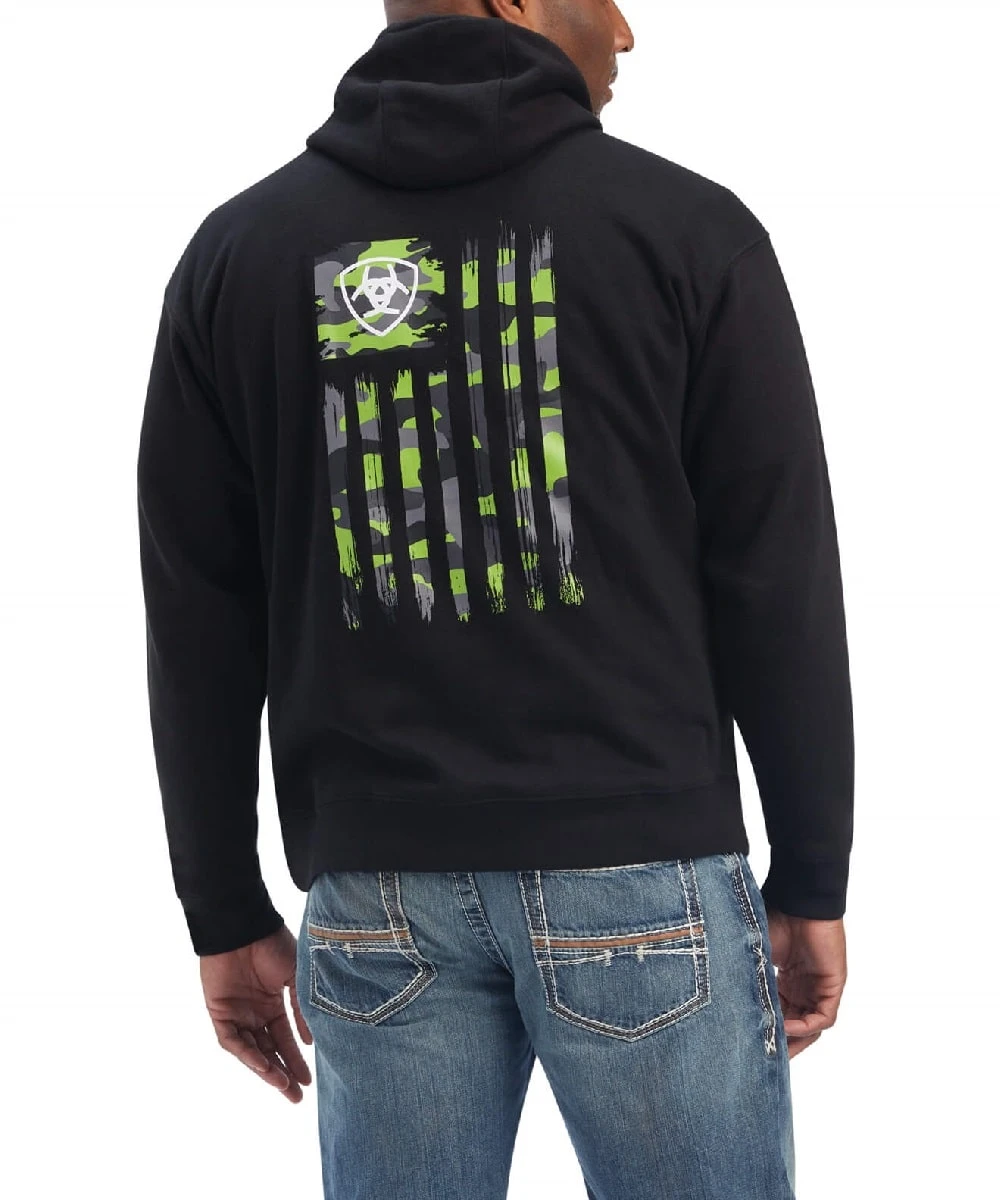 Ariat Men's Camo Flag Sweatshirt 2 Ariat Men's Camo Flag Sweatshirt - Image 2