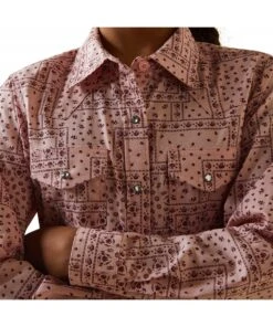 Ariat Girls' Paisley Snap Shirt -Fashion Shop 10043816 c