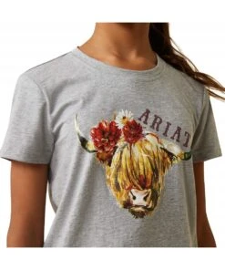 Ariat Girls' Highlander Rose Tee -Fashion Shop 10043818 c