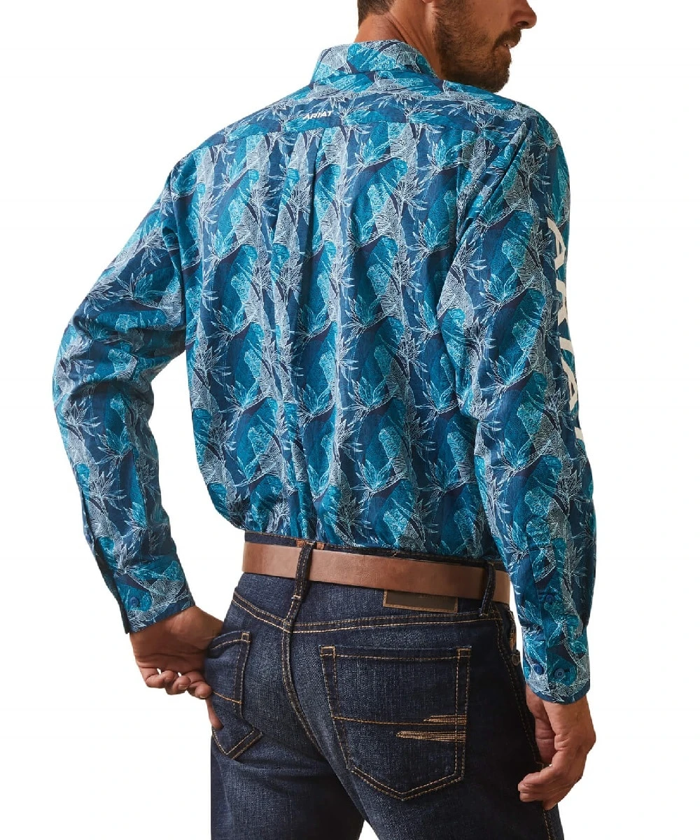 Ariat Men's Team Hugh Fitted Button Down Shirt 2 Ariat Men's Team Hugh Fitted Button Down Shirt - Image 2