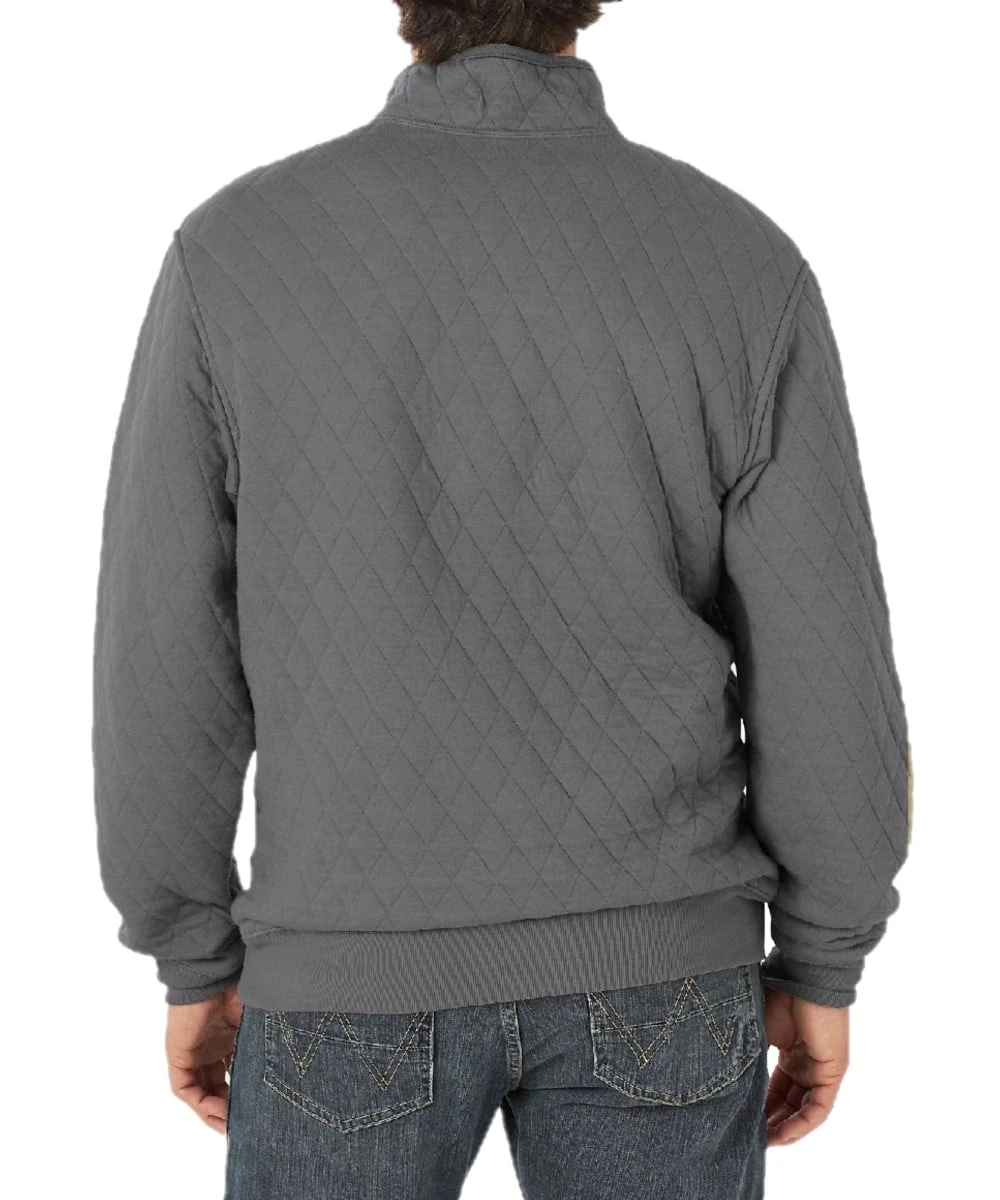 Wrangler Men's Grey Quilted Pullover Jacket 2 Wrangler Men's Grey Quilted Pullover Jacket - Image 2
