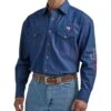 Wrangler Men's Logo Mexico Snap Shirt