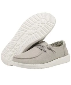 Hey Dude Women's Sparkling Pearl Grey Wendy Shoe