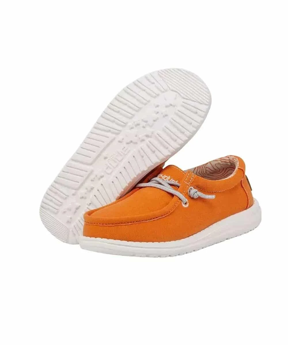 Hey Dude Youth Fiesta Orange Wally Shoe 1 Hey Dude Youth Fiesta Orange Wally Shoe