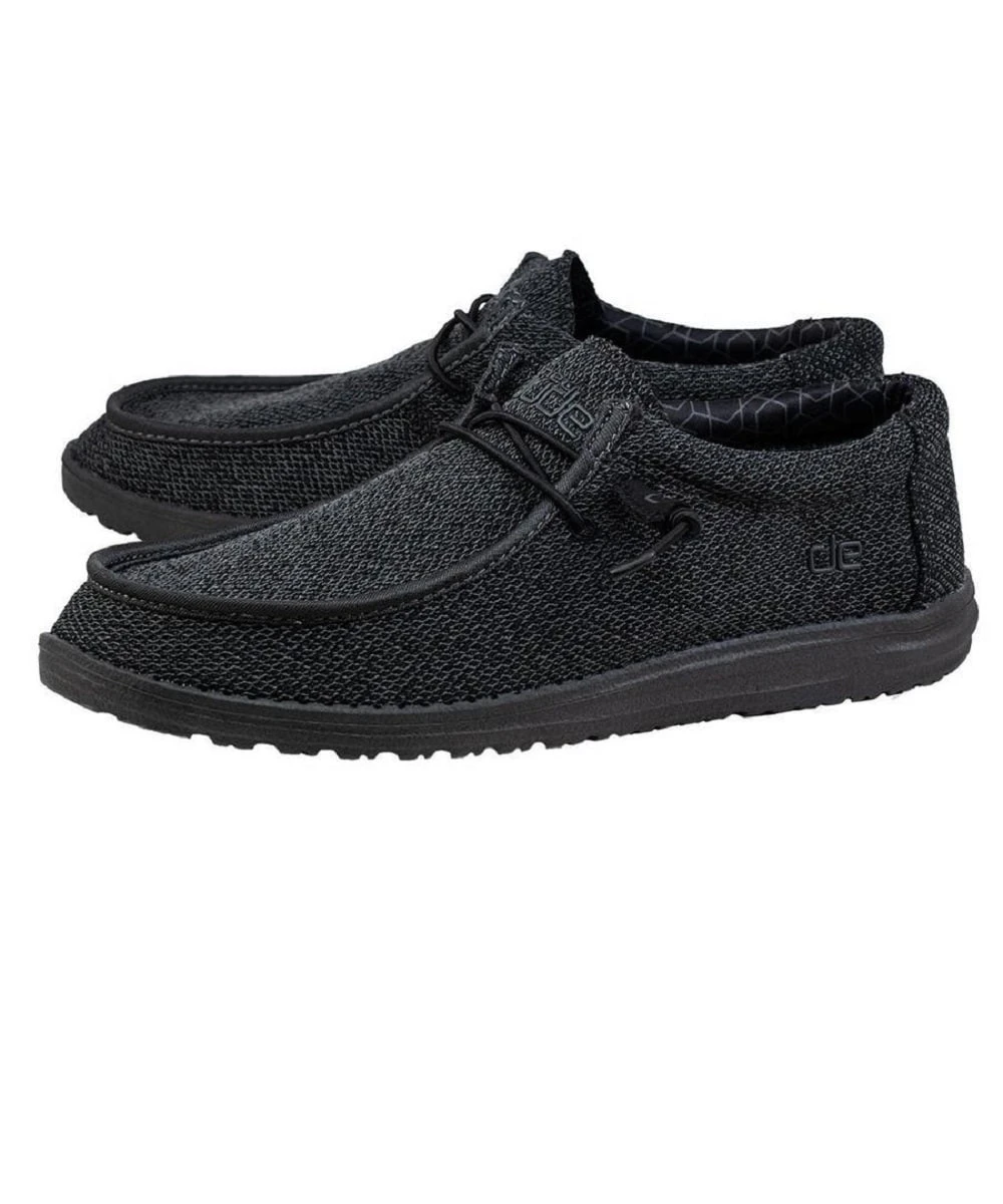 Hey Dude Men's Micro Total Black Wally Sox Shoe 3 Hey Dude Men's Micro Total Black Wally Sox Shoe - Image 3