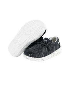 Hey Dude Toddler Black Wally Stretch Shoe