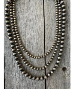 J. Forks Designs Women's Oxidized Sterling Silver Bead 18" Necklace