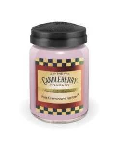 Candleberry Pink Champagne Spritzer Large Scented Candle Jar