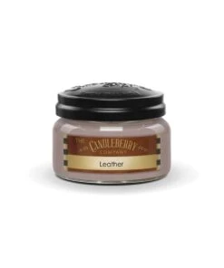 Candleberry Leather Small Scented Candle Jar
