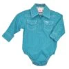 Cowgirl Hardware Infant Turquoise Snap Onesie