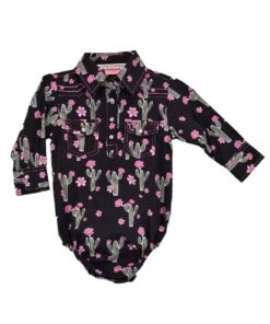Cowgirl Hardware Infant Girls' Cactus Rose Snap Onesie