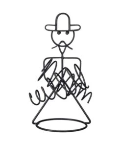 J.T. International Wire Cowboy Wine Holder