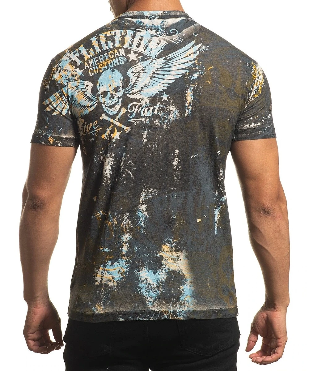 Affliction Men's AC Wheel House Tee 2 Affliction Men's AC Wheel House Tee - Image 2