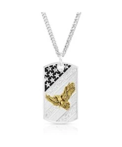 Montana Silversmiths Men's American Made Dog Tag Necklace