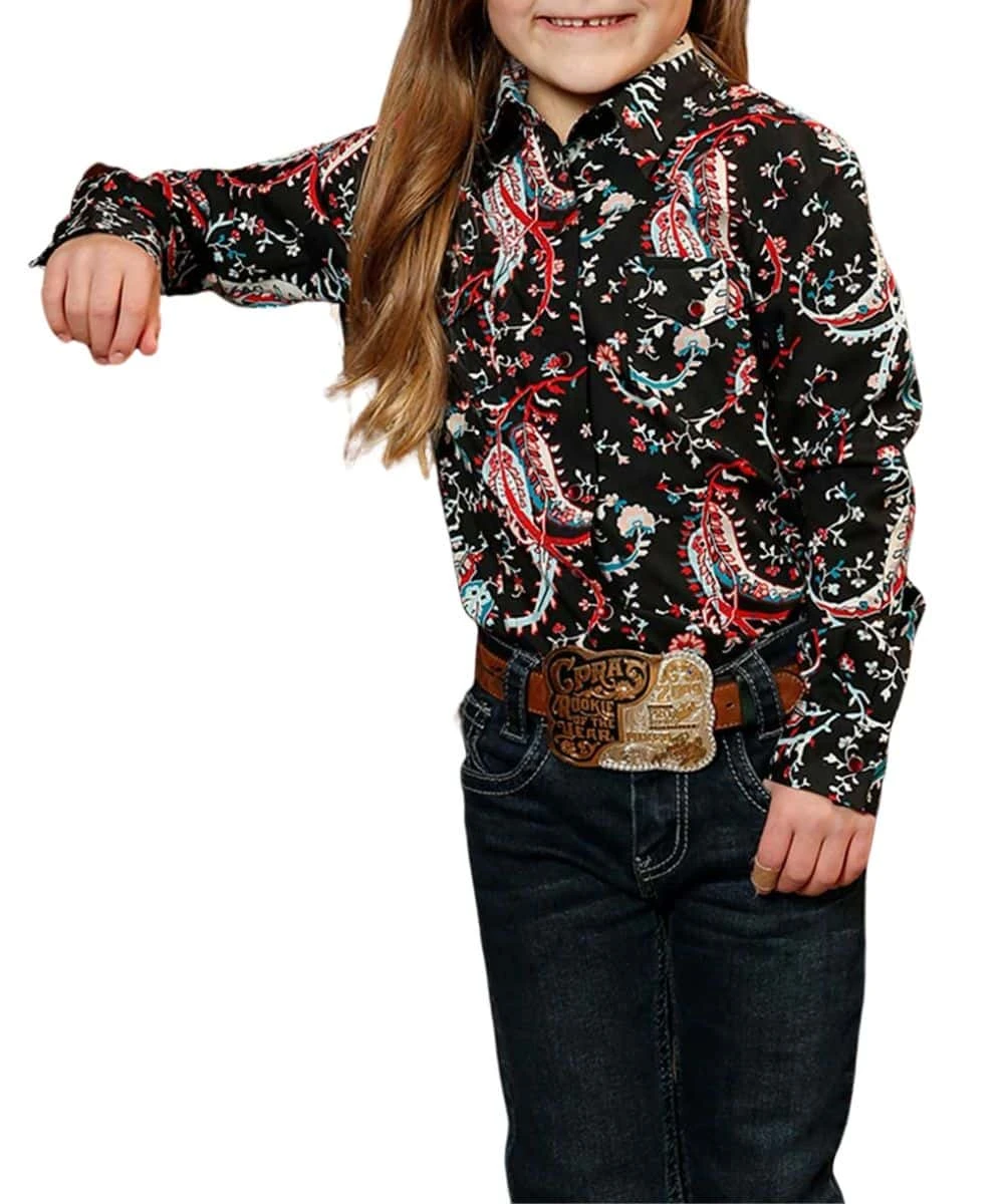 Cruel Girl Girls' Western Paisley Snap Shirt 1 Cruel Girl Girls' Western Paisley Snap Shirt