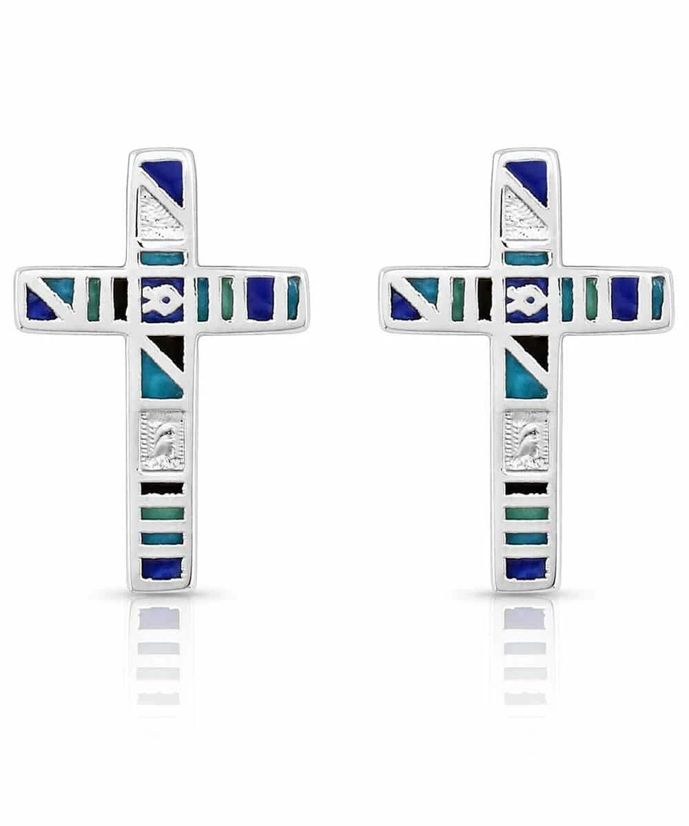 Montana Silversmiths Women's American Legends Cross Earrings 1 Montana Silversmiths Women's American Legends Cross Earrings