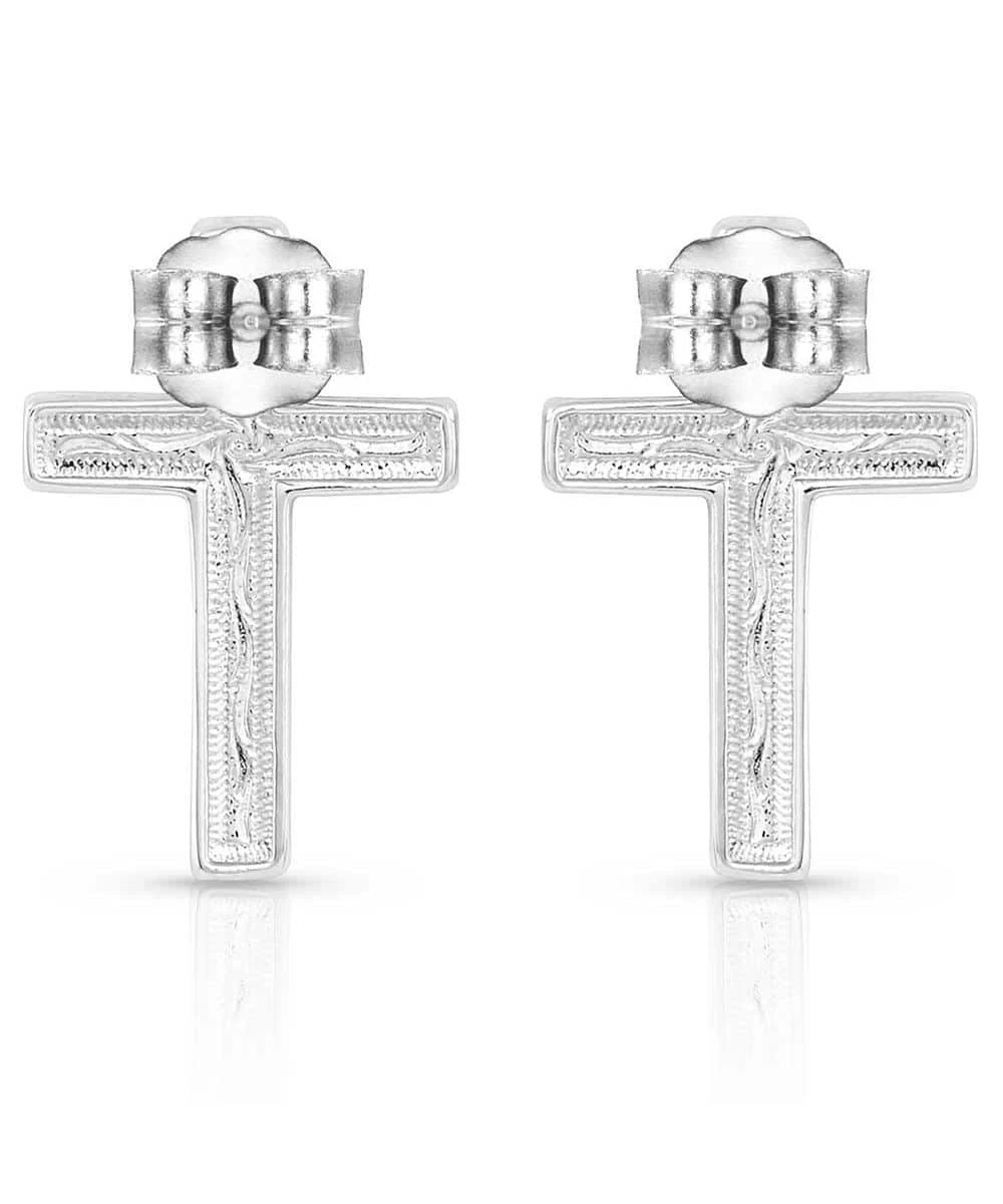 Montana Silversmiths Women's American Legends Cross Earrings 2 Montana Silversmiths Women's American Legends Cross Earrings - Image 2
