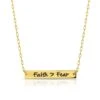 Montana Silversmiths Women's Faith Over Fear Bar Necklace