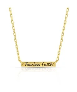 Montana Silversmiths Fearless Faith Bar Necklace