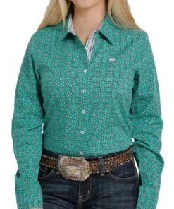 Cinch Women's Geo Print Button Down Shirt