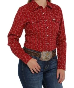 Cinch Women's Red Snap Western Shirt