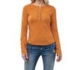Miss Me Women's Eyelet Knit Top