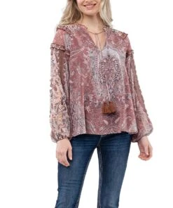 Miss Me Women's Popover Blouse