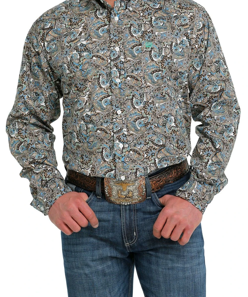 Cinch Men's Paisley Button Down Western Shirt 1 Cinch Men's Paisley Button Down Western Shirt