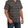 Cinch Men's Southwestern Print Button Down Camp Shirt