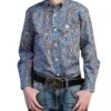 Cinch Boys' Western Paisley Button Down Shirt