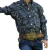 Cinch Toddler Boys' Paisley Western Button Down Shirt