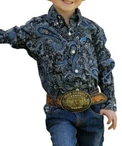Cinch Toddler Boys' Paisley Western Button Down Shirt