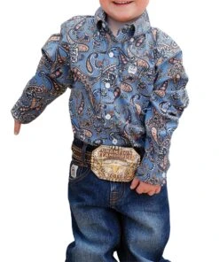 Cinch Infant Boys' Paisley Button Down Shirt