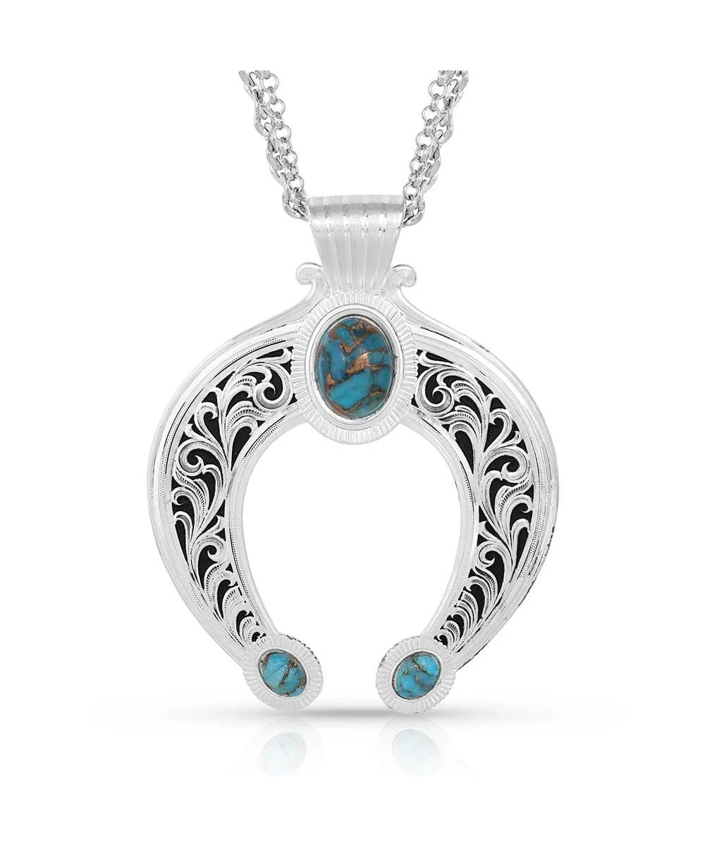 Montana Silversmiths Women's Romancing The Stone Squash Blossom Necklace 1 Montana Silversmiths Women's Romancing The Stone Squash Blossom Necklace