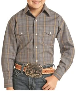 Rock & Roll Cowboy Boys' Western Snap Shirt