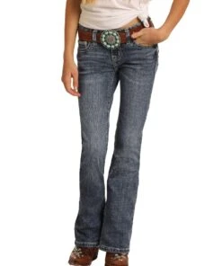 Rock & Roll Cowgirl Girls' Medium Wash Jean
