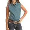 Panhandle Girls' Sleeveless Core Snap Shirt
