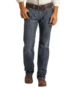 Rock & Roll Cowboy Men's Pistol Straight Bootcut Jean