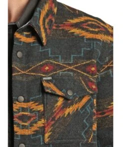 Rock & Roll Cowboy Men's Aztec Shacket -Fashion Shop RRMO92R08L c