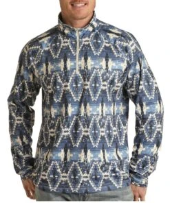 Rock & Roll Cowboy Men's Quarter Zip Pullover