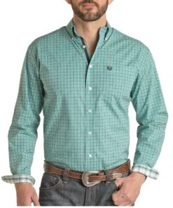 Panhandle Men's Medallion Button Down Shirt