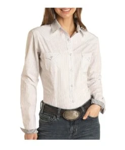 Panhandle Women's Roughstock Striped Snap Shirt