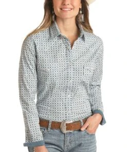 Panhandle Women's Geo Print Snap Shirt