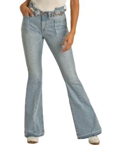 Rock & Roll Cowgirl Women's High Rise Flare Jean